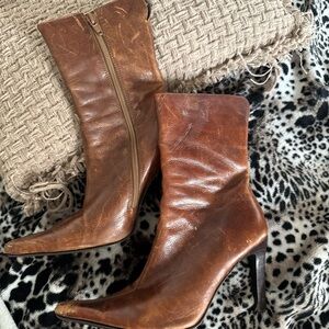 6.5 slim ankle leather boots